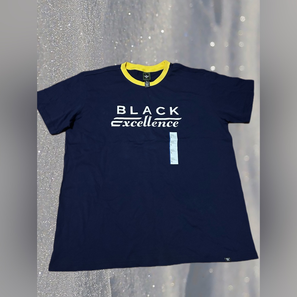 Houston White Black Excellence Navy Blue T-Shirt